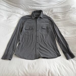 ZegnaSport Men’s Gray Button Up Shirt XXL Casual Luxury Italian Style